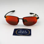 Maui Jim Hookipa Sunglasses Matte Black Frame With Hawaii Lava Lens - Rm407N-2M Ho'Okipa - BeachToBlvd