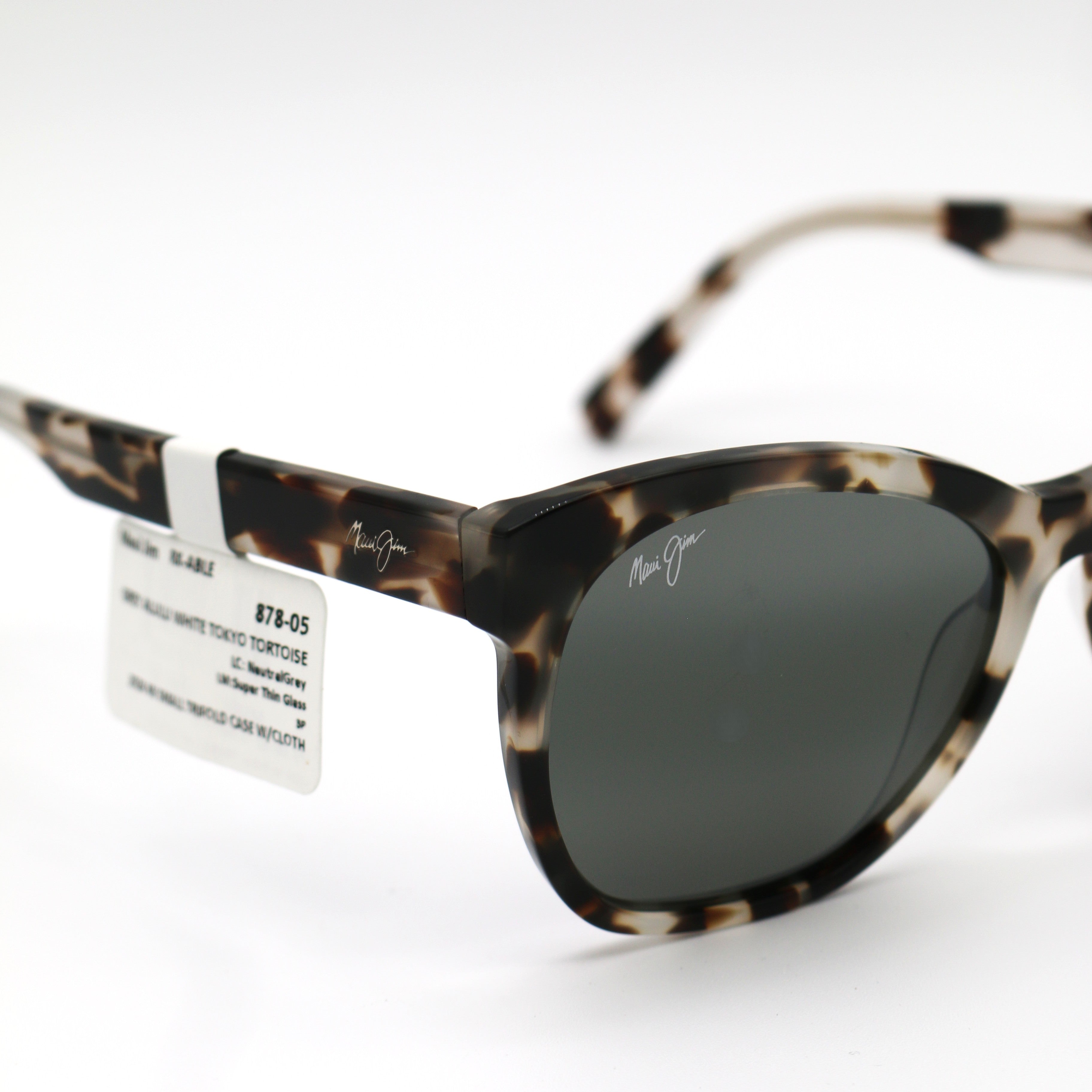 Maui Jim Alulu Polarized Sunglasses - White Tokyo Tortoise/Neutral Grey