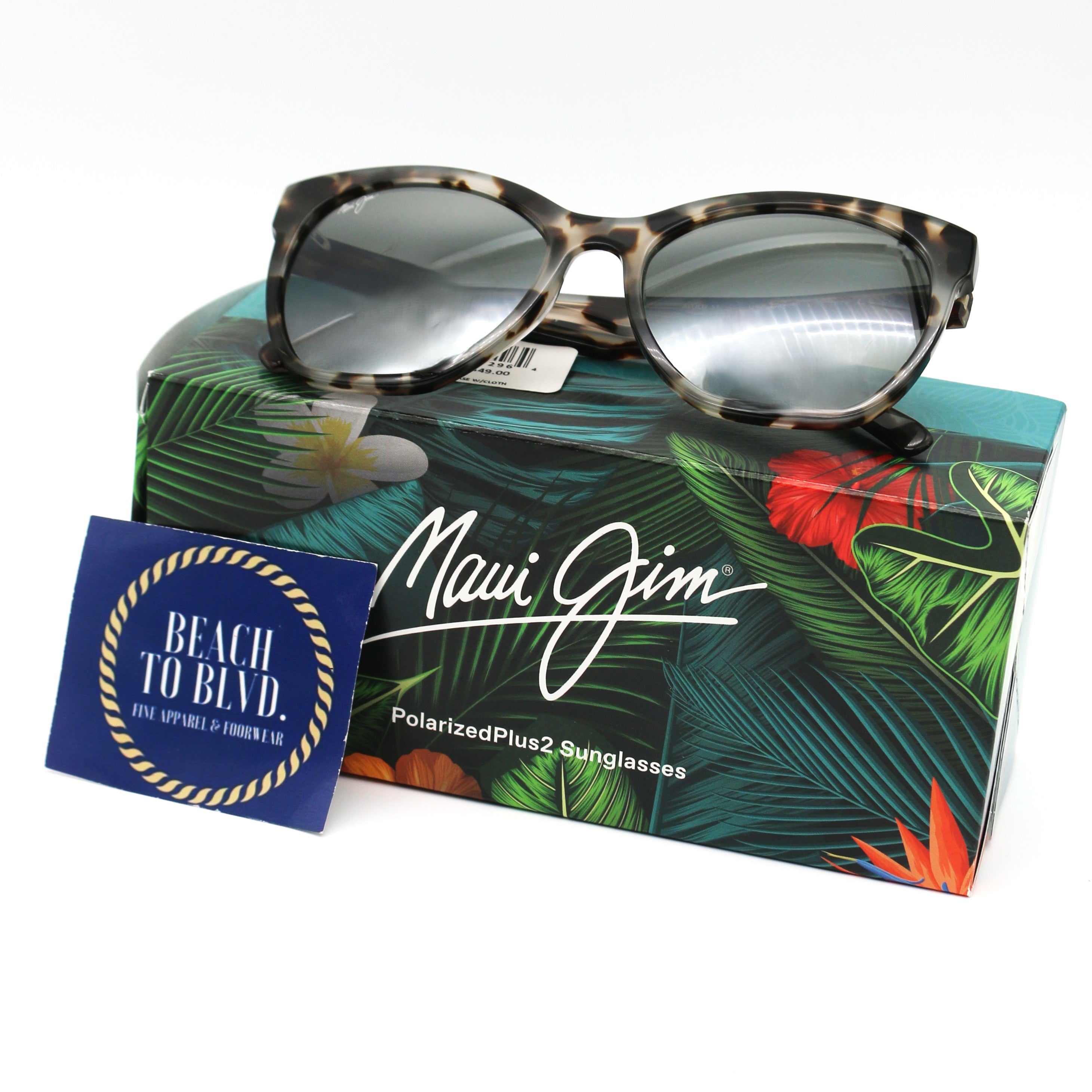 Maui Jim Alulu Polarized Sunglasses - White Tokyo Tortoise/Neutral Grey