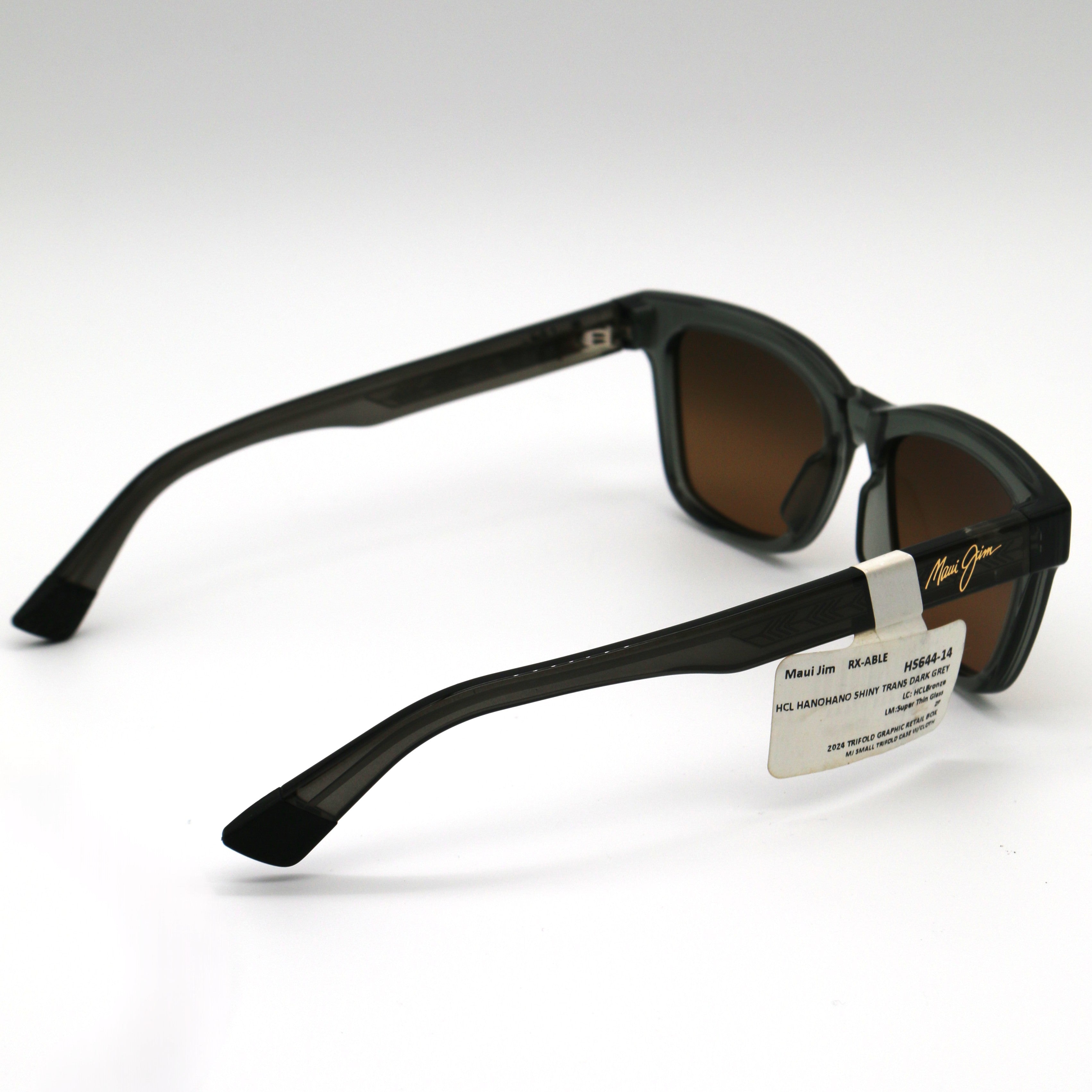 Maui Jim Hanohano Polarized Sunglasses - Shiny Trans Dark Grey/HCL Bronze