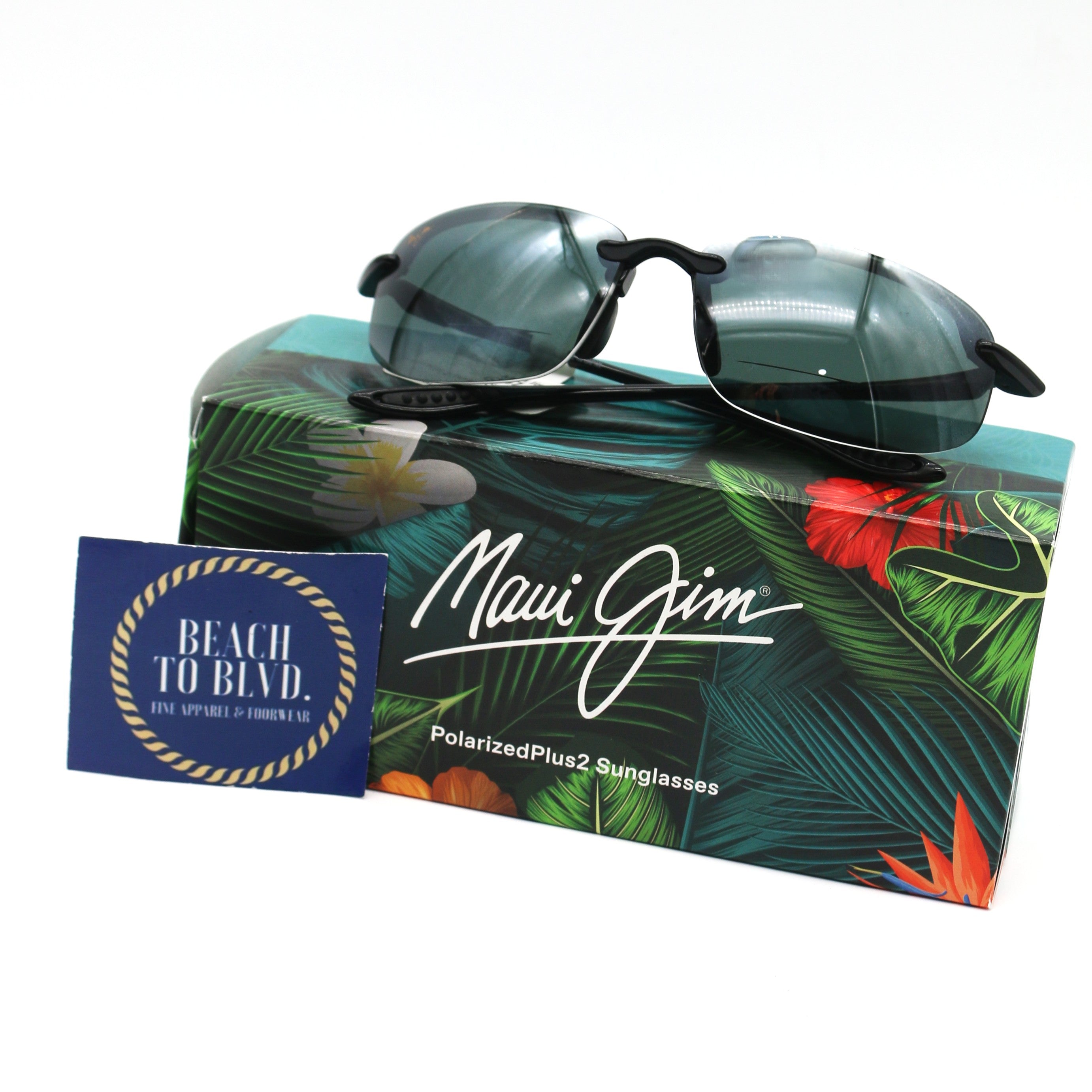 Maui Jim Ho'okipa 2.0 Readers Polarized Sunglasses - Glossy Black/Neutral Grey