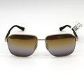 Maui Jim 'Onipa'a AF Polarized Sunglasses - Shiny Gold/ Dual Mirror Gold to Silver