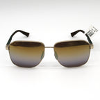 Maui Jim 'Onipa'a AF Polarized Sunglasses - Shiny Gold/ Dual Mirror Gold to Silver