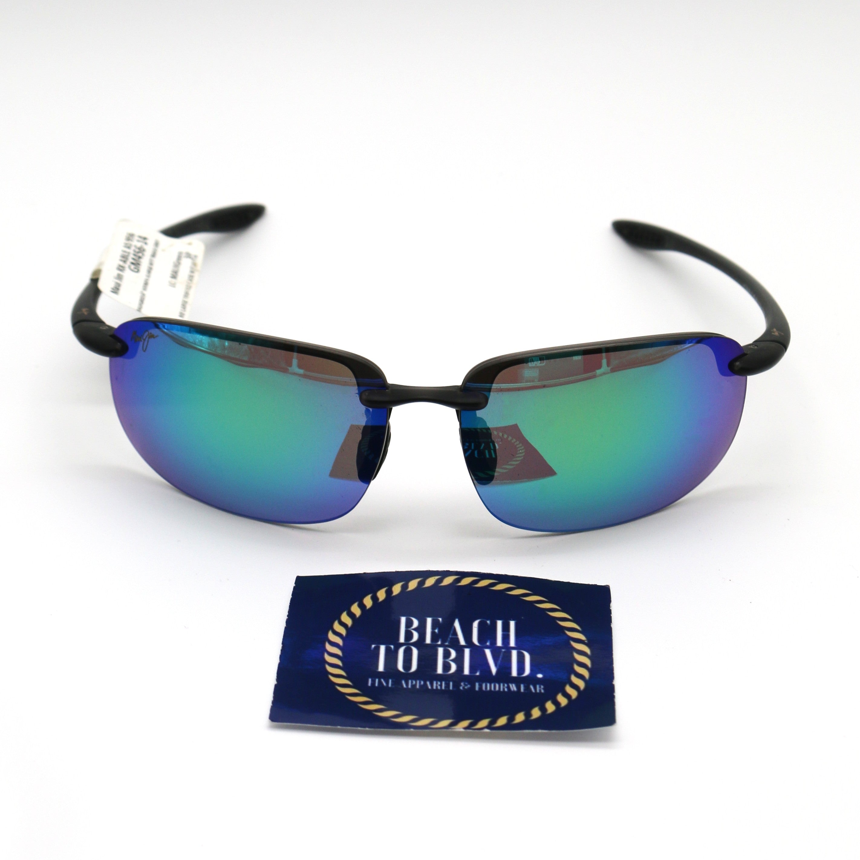 Maui Jim Ho'okipa XLarge Polarized Sunglasses - Translucent Matte Grey/Maui Green