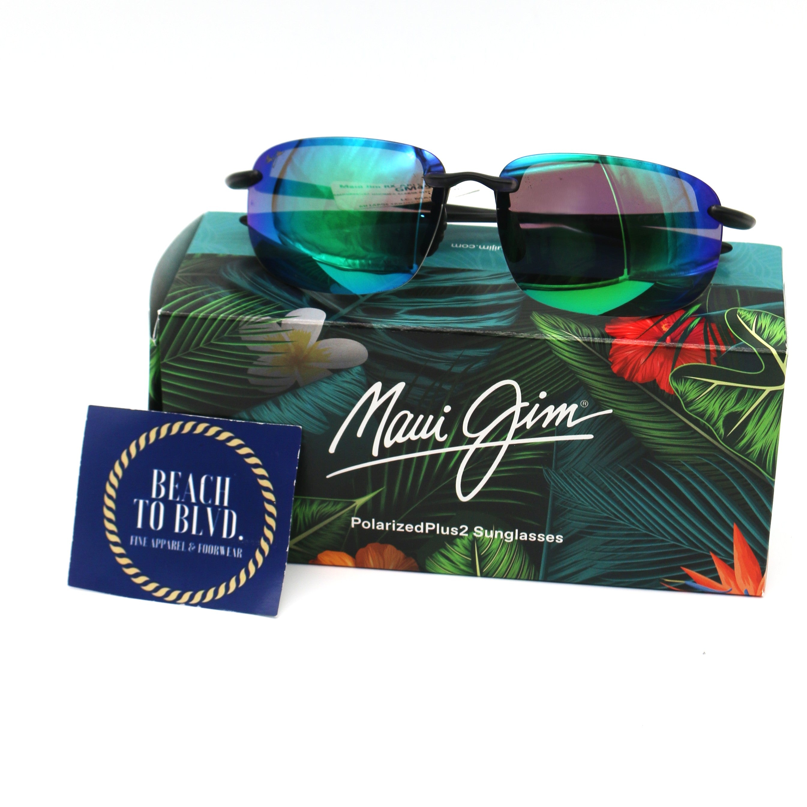 Maui Jim Ho'okipa XLarge Polarized Sunglasses - Translucent Matte Grey/Maui Green