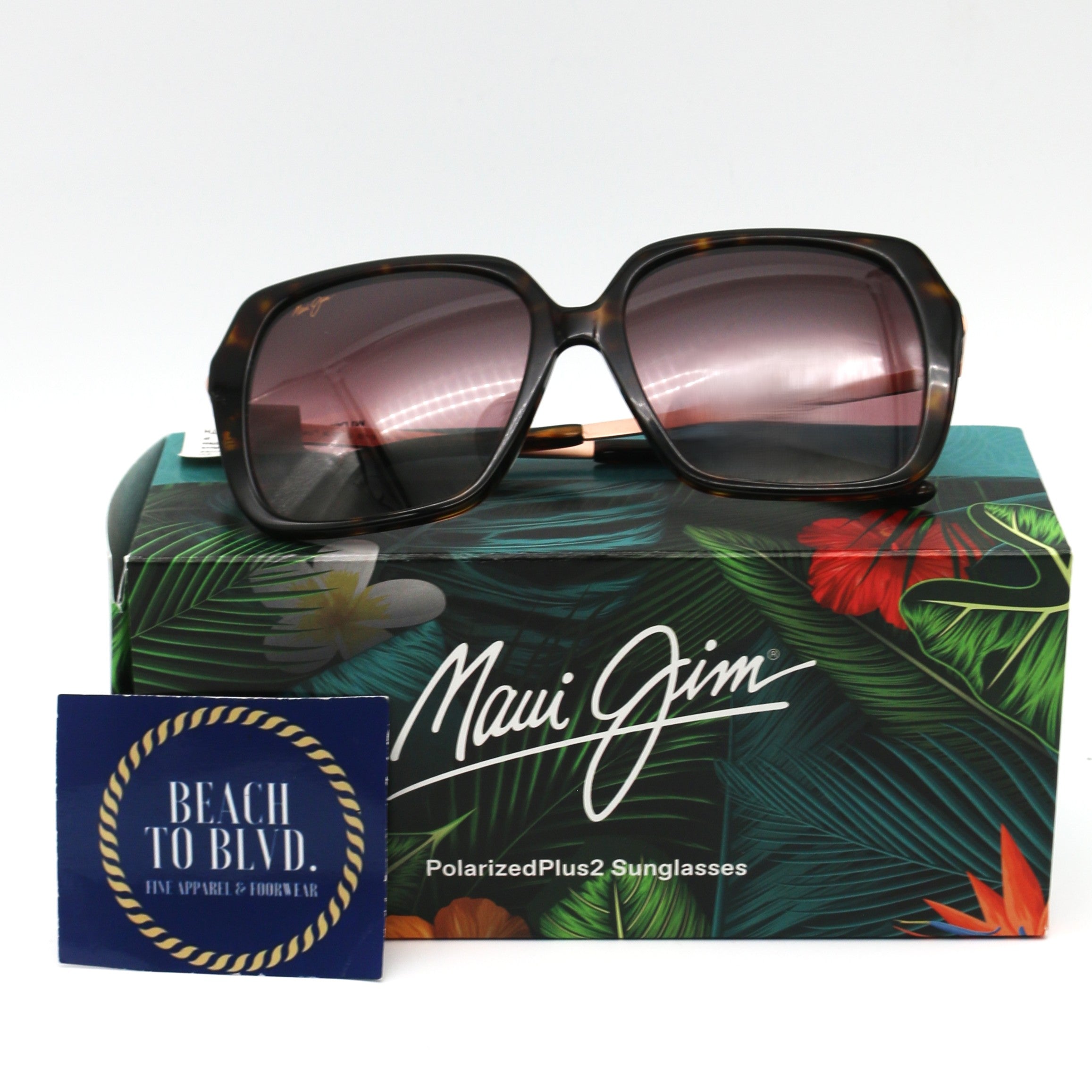 Maui Jim Poolside Polarized Sunglasses - Tortoise/Maui Rose