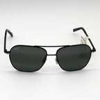 Maui Jim Mano Polarized Sunglasses - Black with Silver Stripe/Neutral Grey