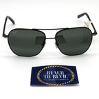 Maui Jim Mano Polarized Sunglasses - Black with Silver Stripe/Neutral Grey