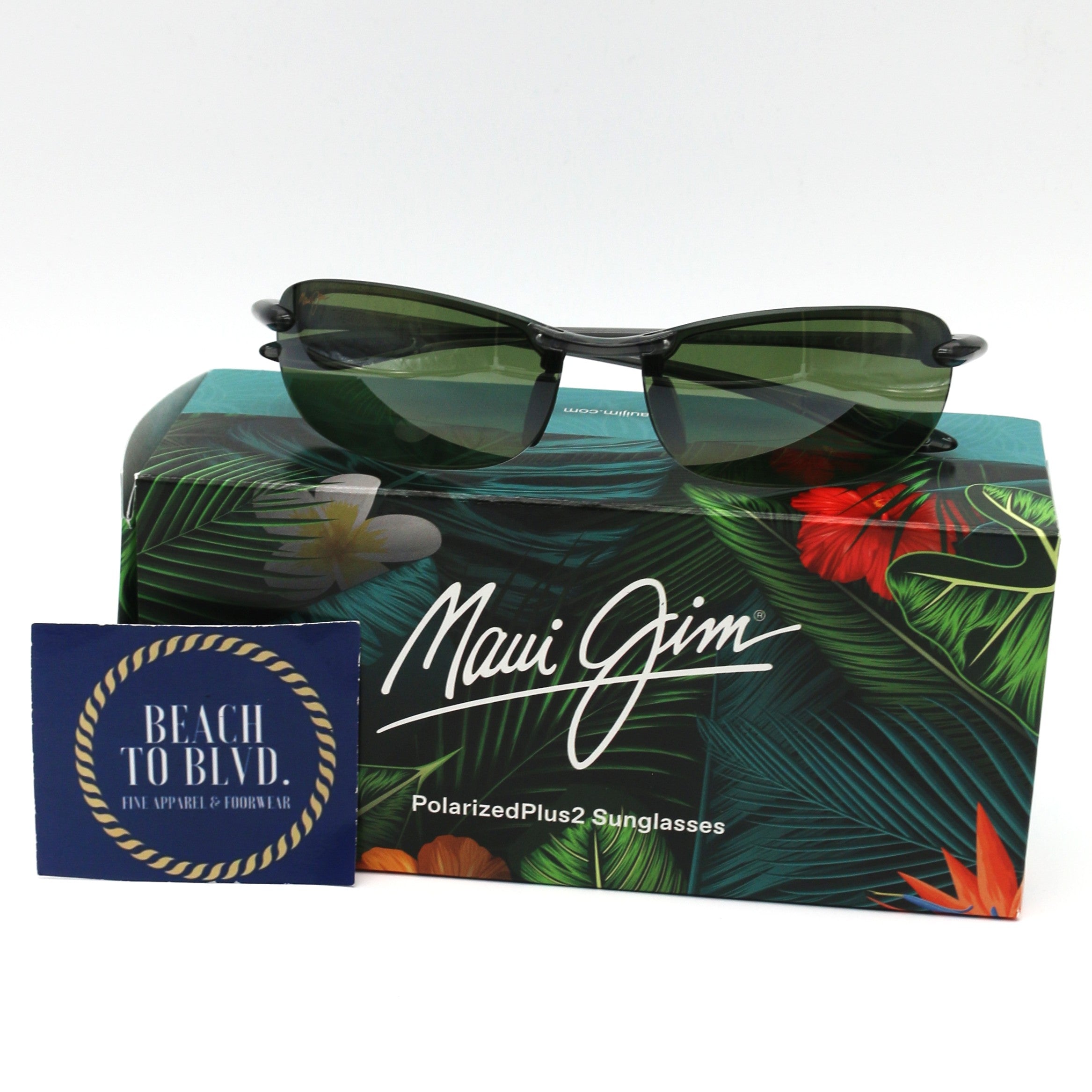 Maui Jim Makaha 2.0 Readers Polarized Sunglasses - Translucent Smoke Grey/Maui HT