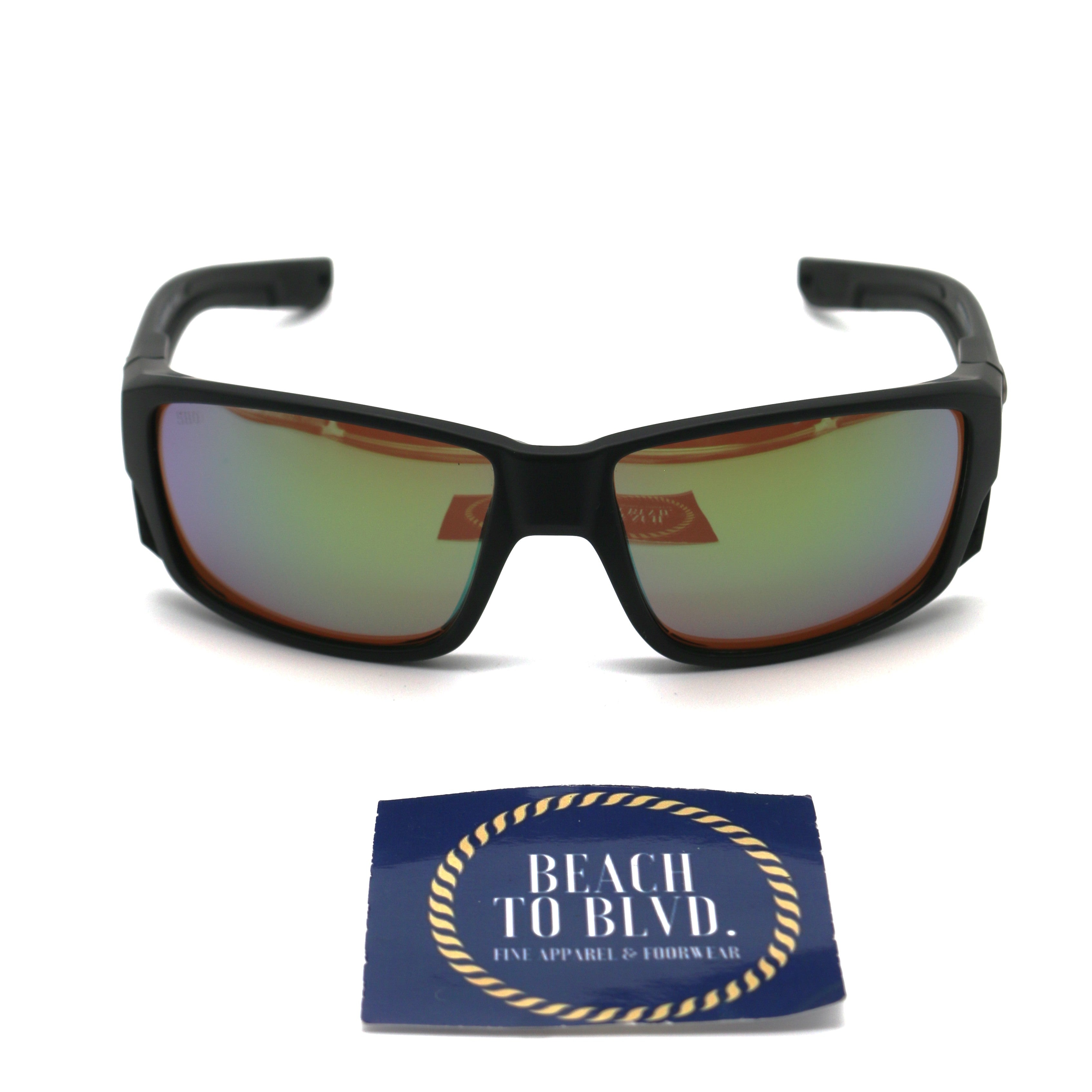 Costa Sunglasses Tuna Alley Pro - Black Frame W/ Green Mirror Lens