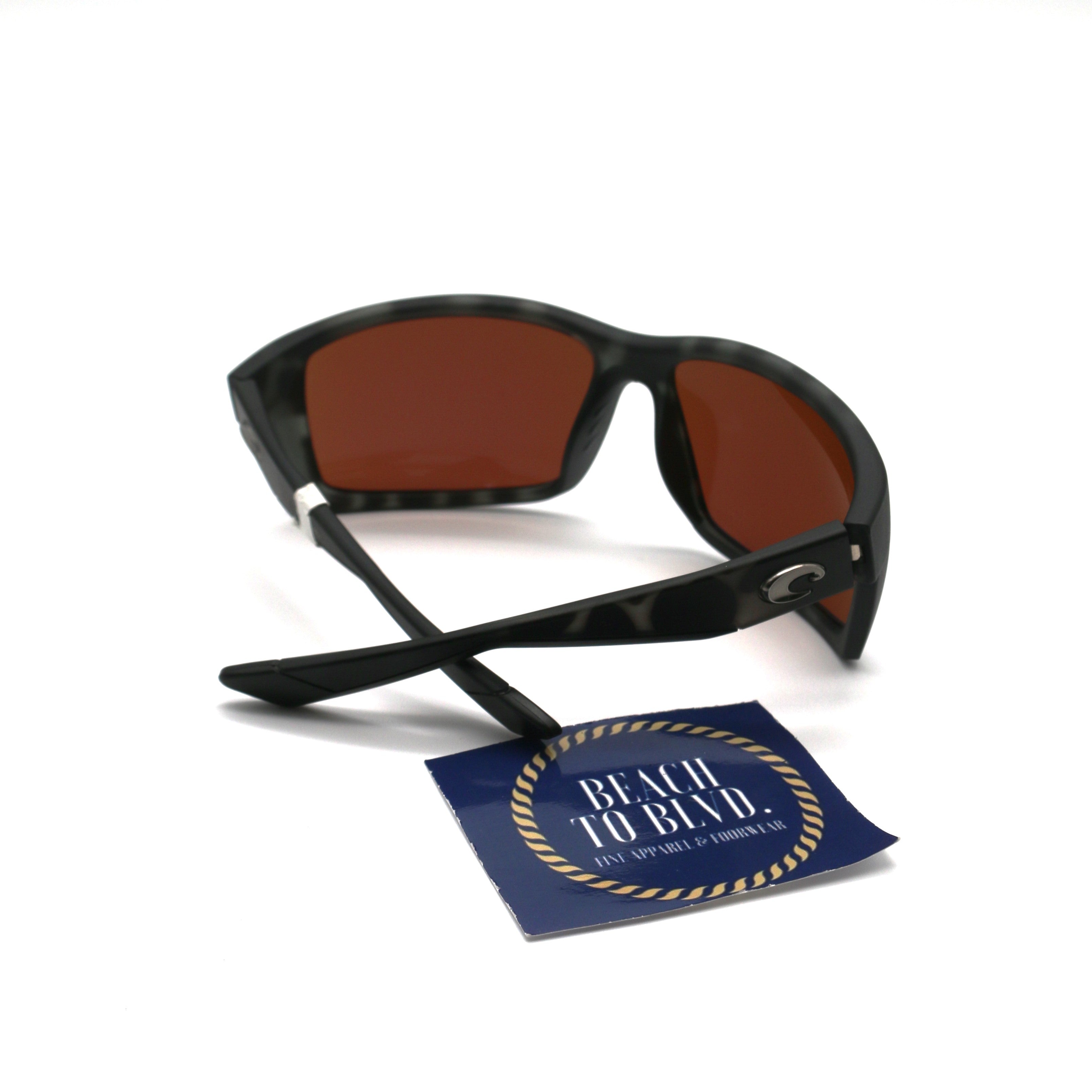Costa Reefton Polarized Sunglasses - Tiger Shark Frame with Green 580G Glass Lens