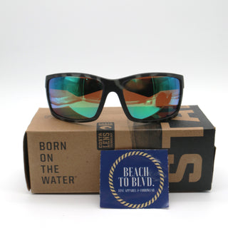 Costa Reefton Polarized Sunglasses - Tiger Shark Frame with Green 580G Glass Lens