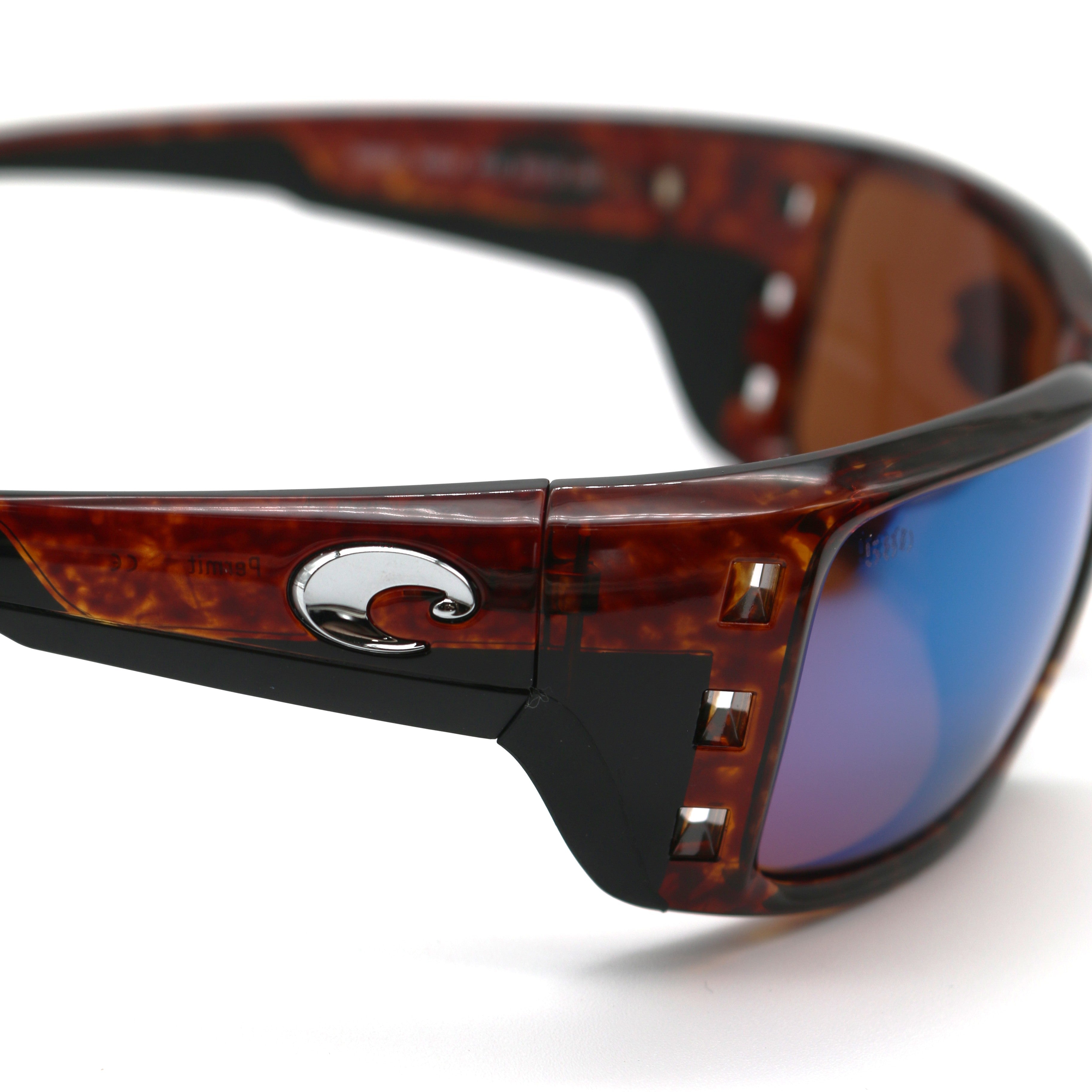 Costa Sunglasses Permit - Tortoise Frame w\ Green Mirror Polarized Glass Lens