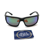 Costa Sunglasses Fantail Polarized - Blackout Frame W/Green Mirror Glass Lens