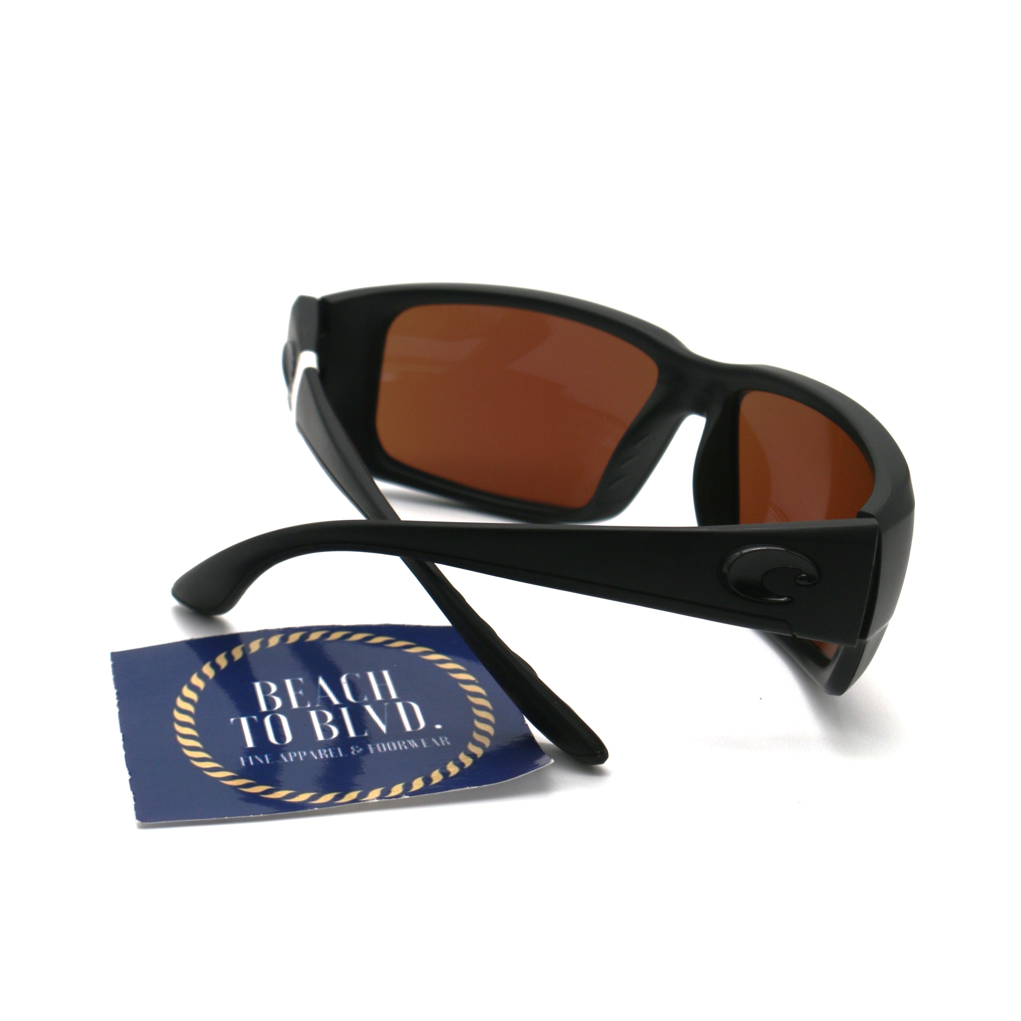 Costa Sunglasses Fantail Polarized - Blackout Frame W/Green Mirror Glass Lens