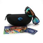 Costa Sunglasses Fantail Polarized - Blackout Frame W/Green Mirror Glass Lens