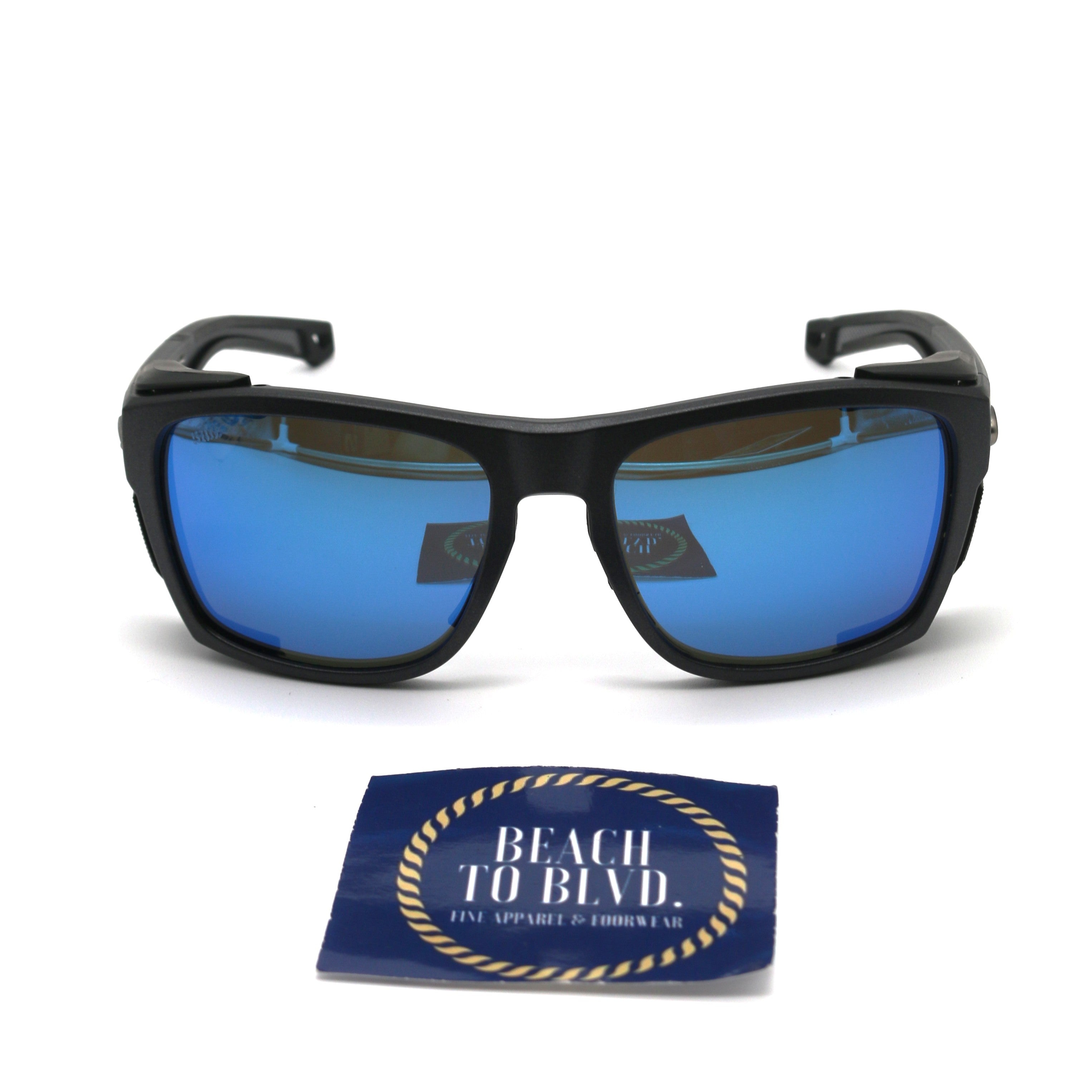 Costa Sunglasses - King Tide Polarized - Black Pearl Frame w/ Blue Mirror Glass Lens