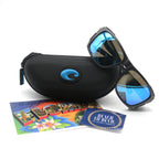 Costa Sunglasses - King Tide Polarized - Black Pearl Frame w/ Blue Mirror Glass Lens