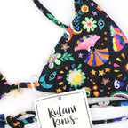 Kulani Kinis Halter Bralette Bikini Top - Midnight Drive - BeachToBlvd