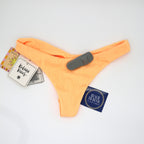 Kulani Kinis Brazilian Thong Bikini Bottom- Mango Ribbed - BeachToBlvd