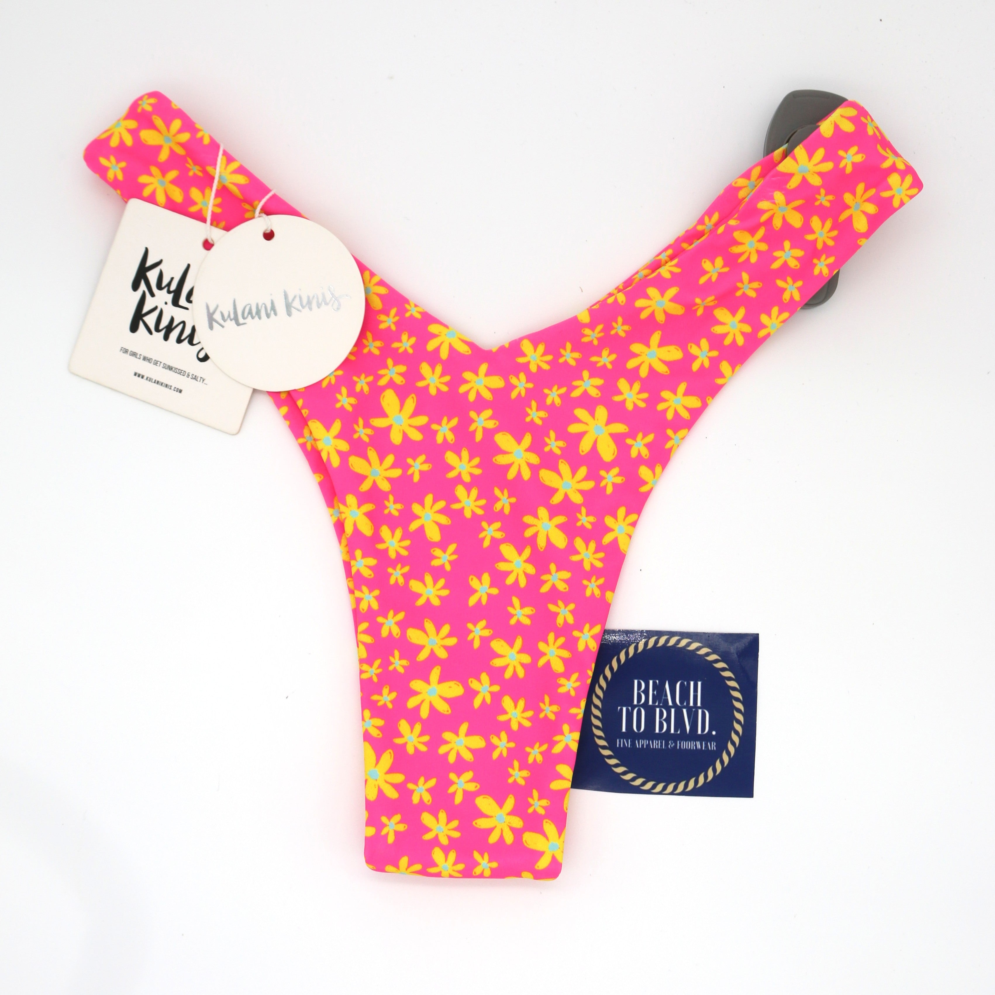 Kulani Kinis Y Cheeky Bikini Bottom- Berry Blush - BeachToBlvd