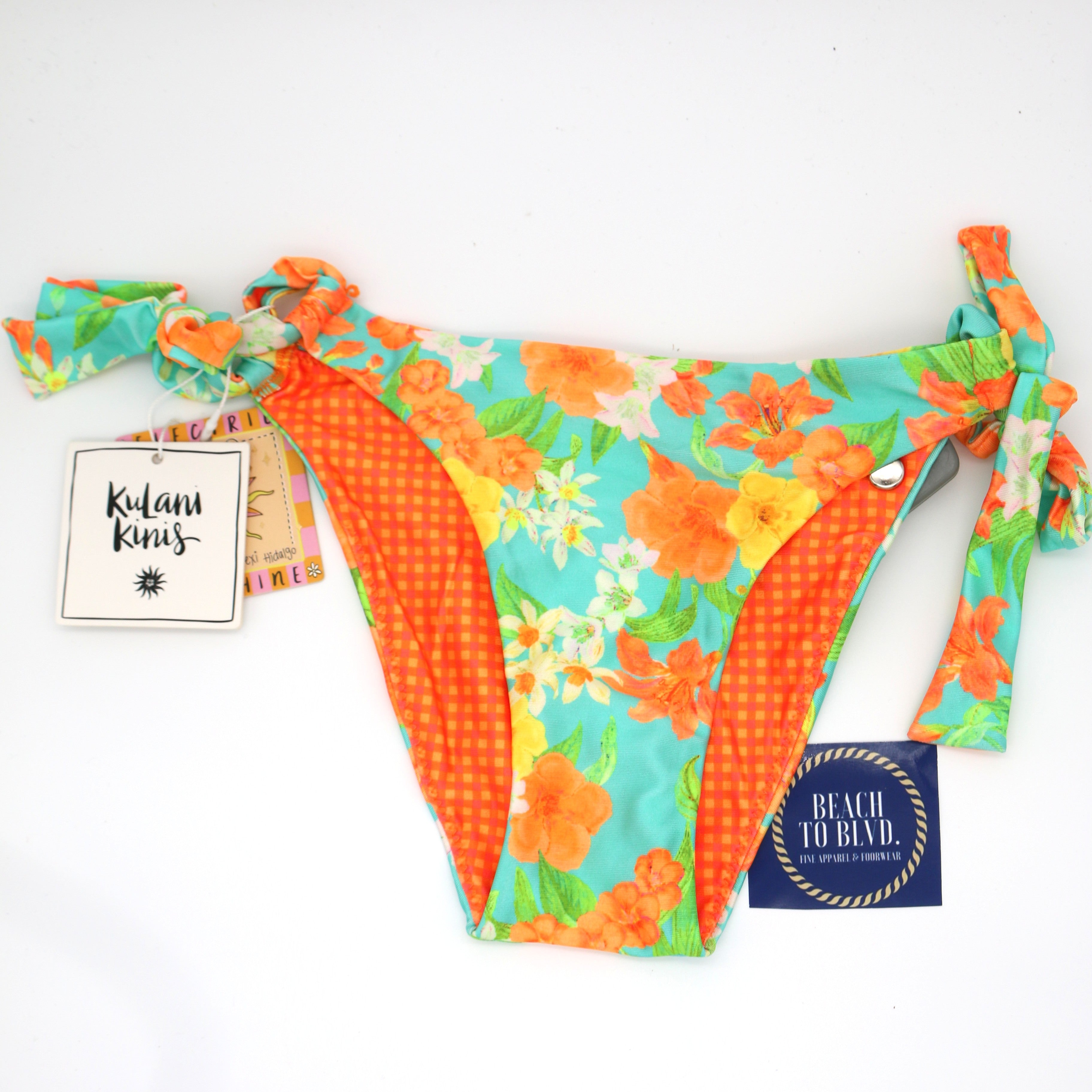 Kulani Kinis Cheeky Bow Tie Side Bikini Bottom- Sunkissed Soul - BeachToBlvd