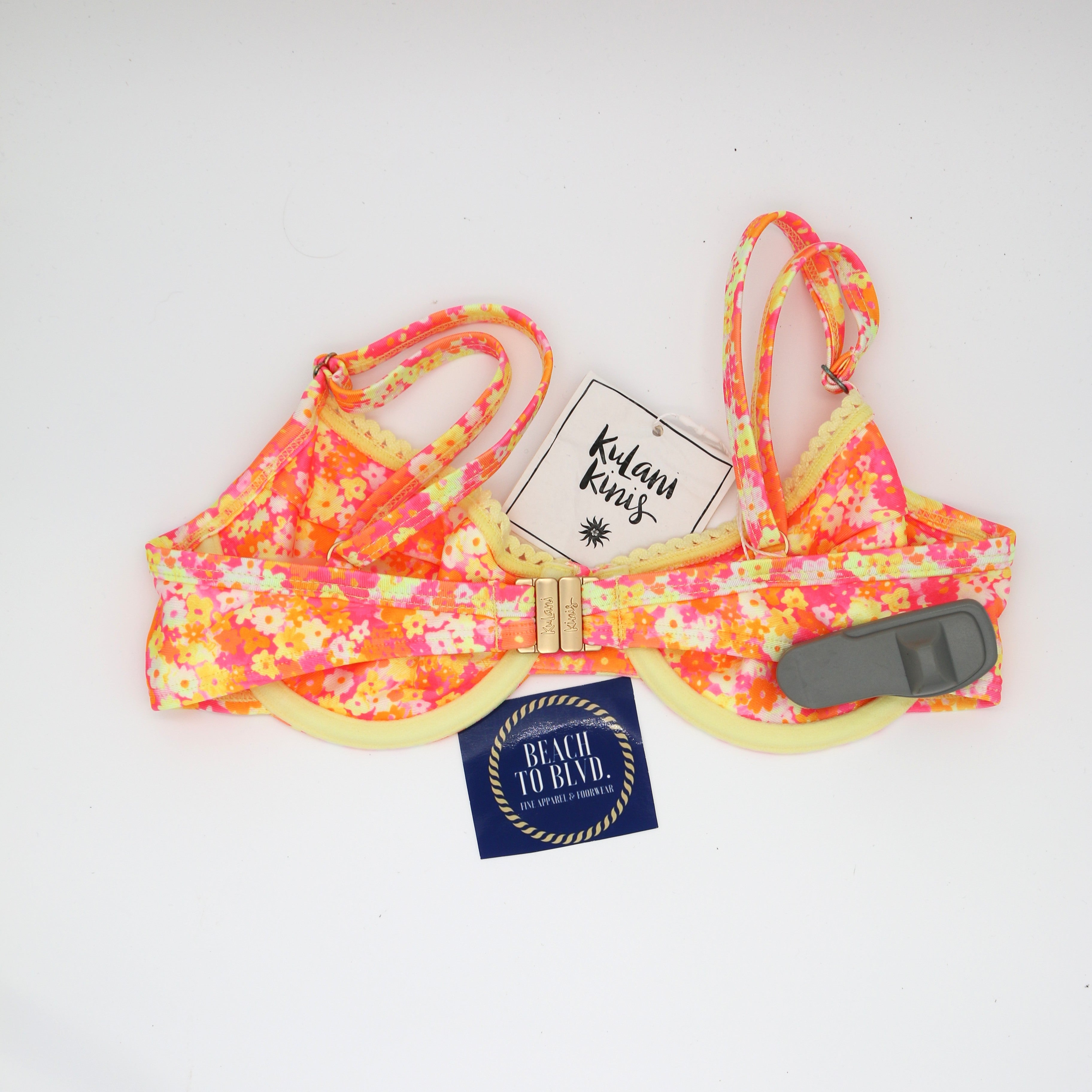 Kulani Kinis Ditzy Underwire Bra Bikini Top- Mimosa Meadows - BeachToBlvd