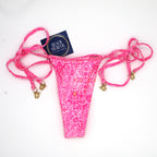 Kulani Kinis Micro Thong Tie Side Bikini Bottom- Rose Quartz