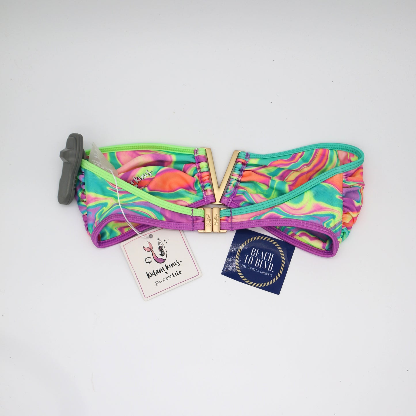 Kulani Kinis women's mega v bandeau top- calypso castaway