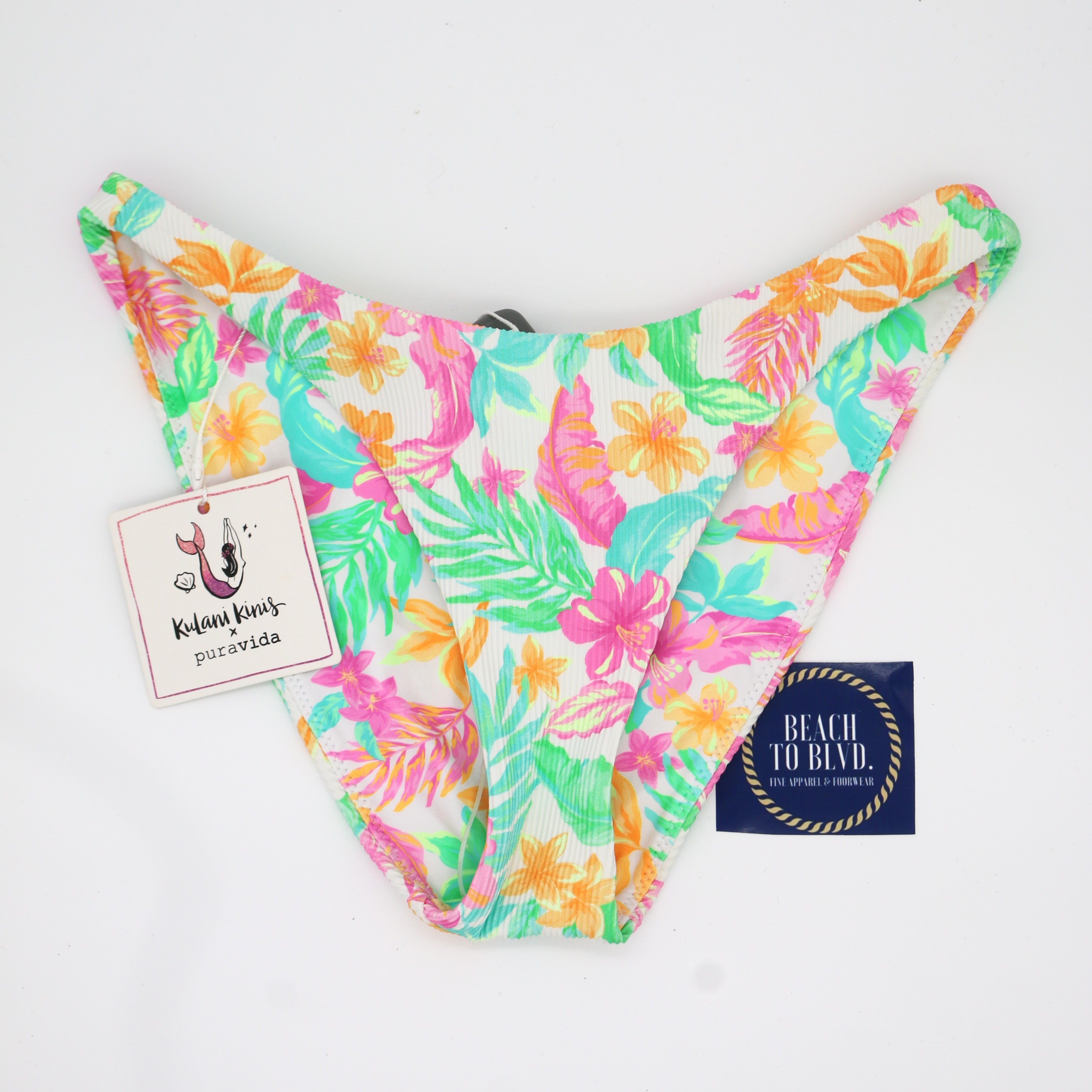 Kulani Kinis Minimal Full Coverage Bikini Bottom-Coconut Dreams - BeachToBlvd