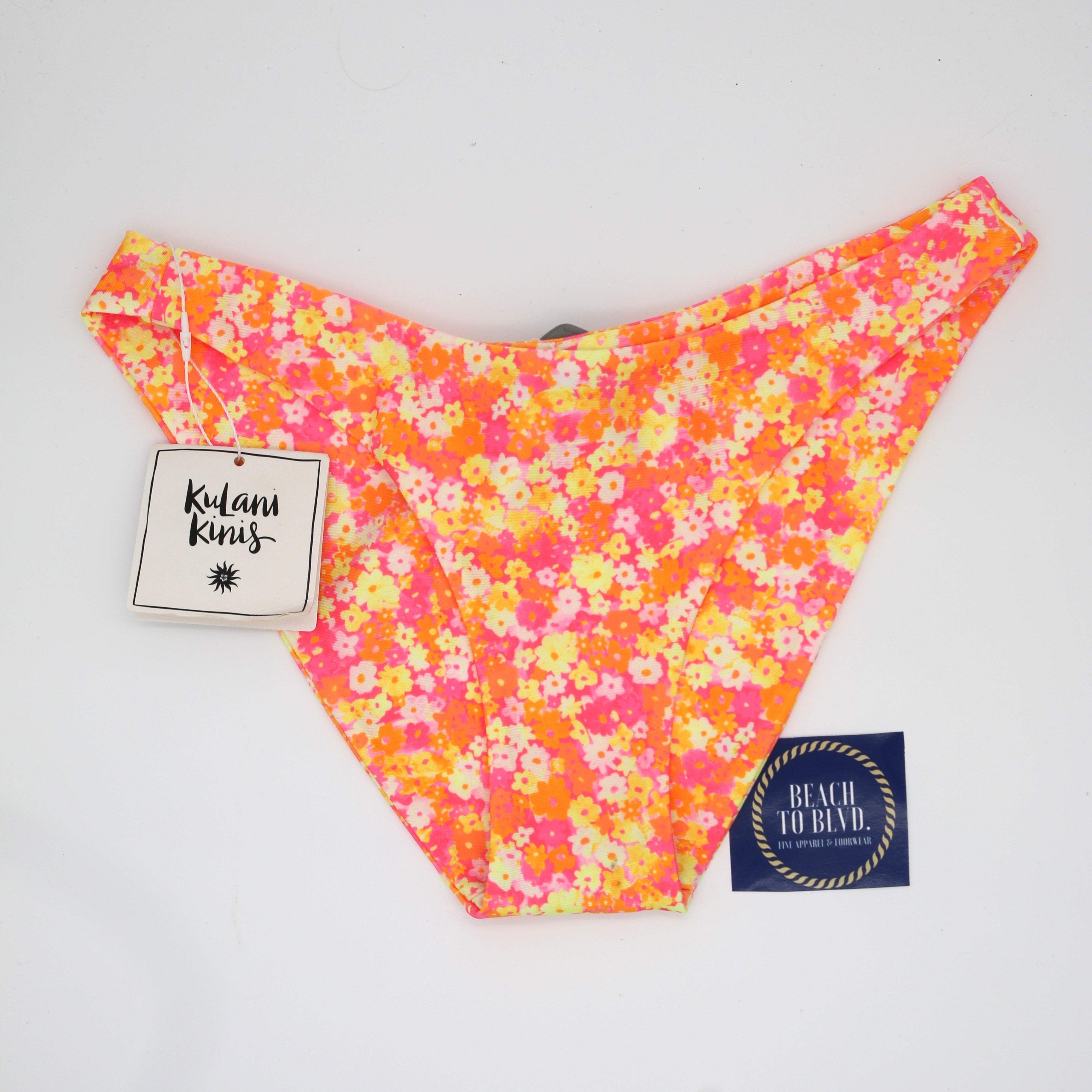 Kulani Kini Mimosa Meadows - Minimal Full Coverage Bikini Bottom - BeachToBlvd