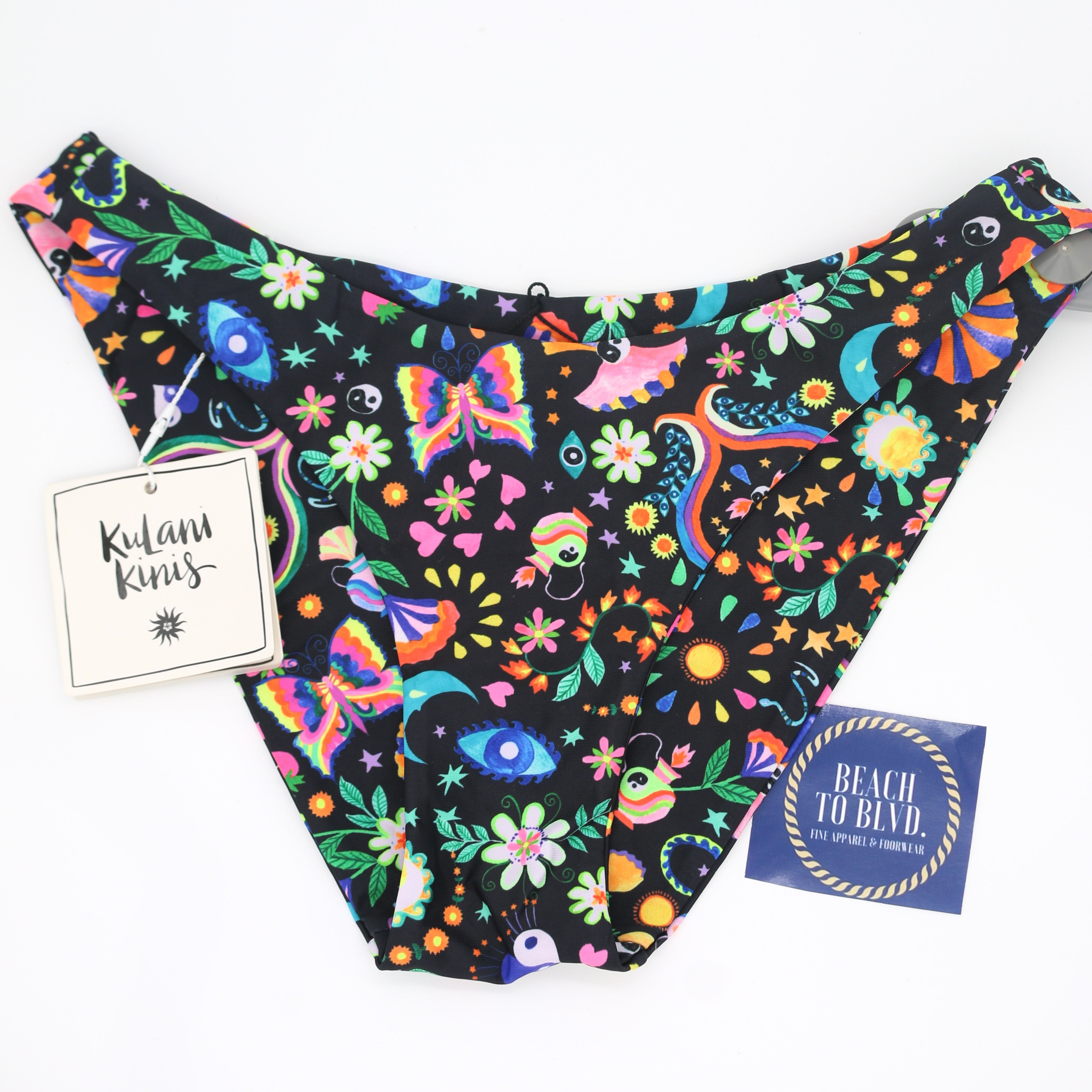 Kulani Kinis Minimal Full Coverage Bikini Bottom- Midnight Drive - BeachToBlvd
