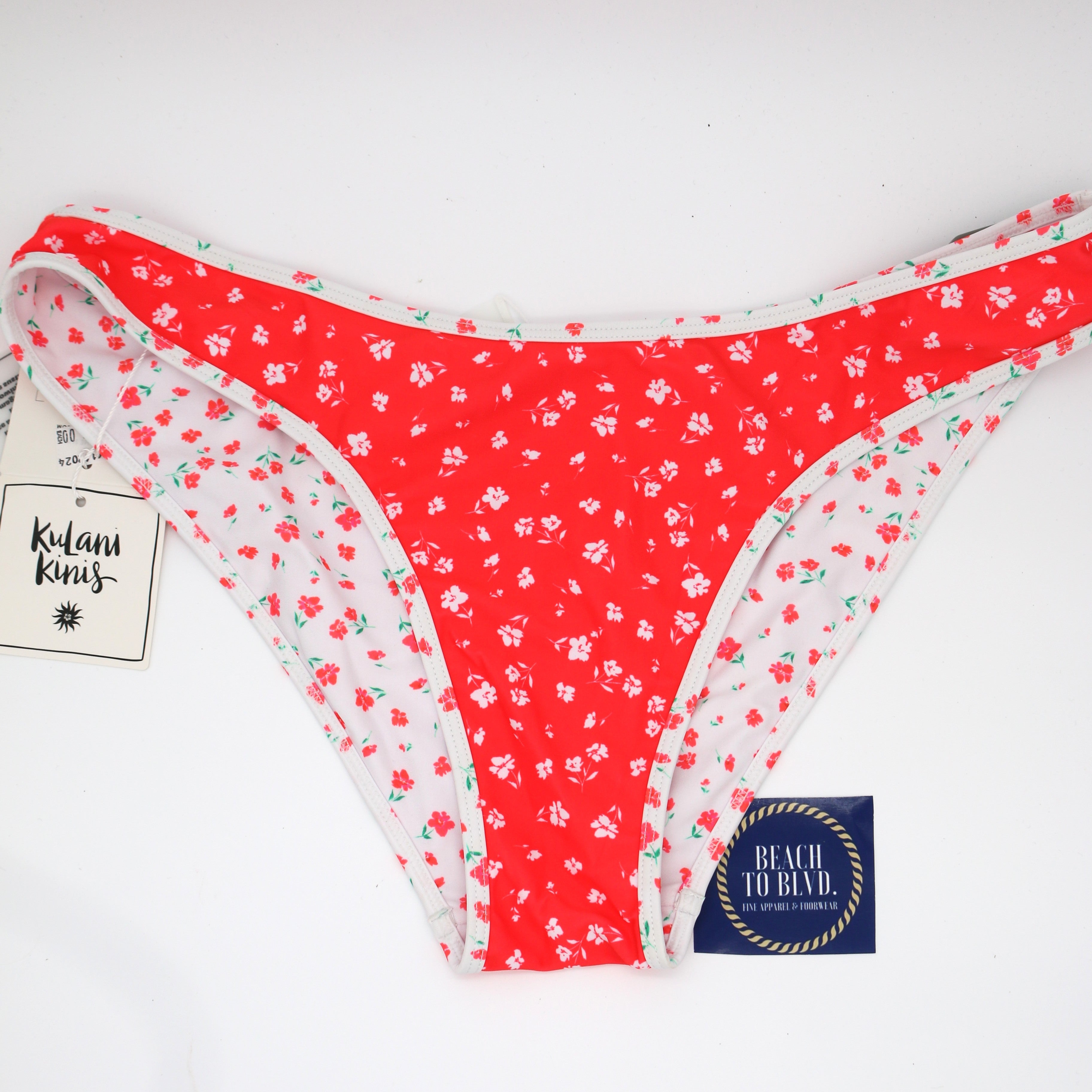 Modest Bind Full Coverage Bikini Bottom - Cherry Cove - BeachToBlvd