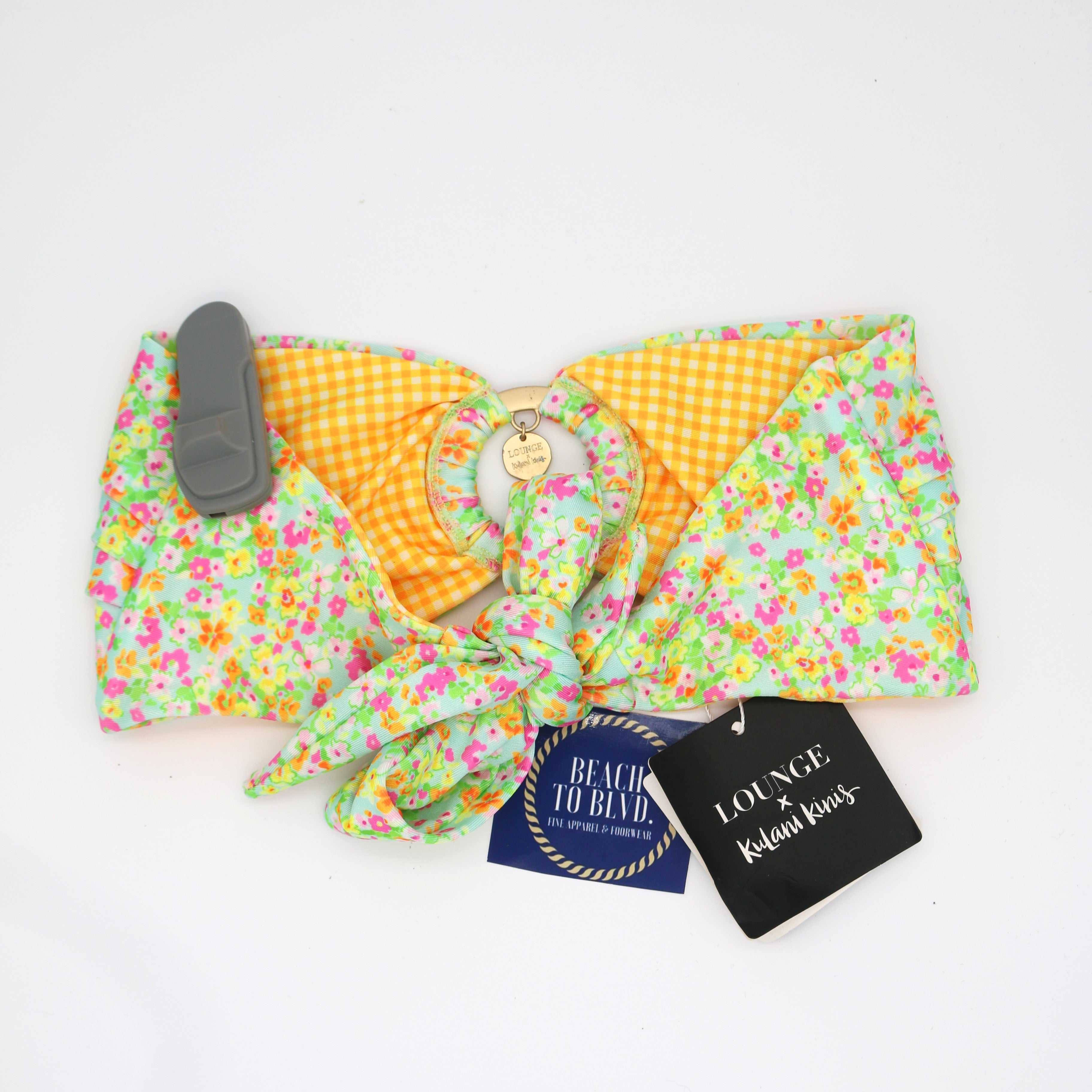 Kulani Kinis Strapless Bandeau Bikini Top - Wildflower - BeachToBlvd