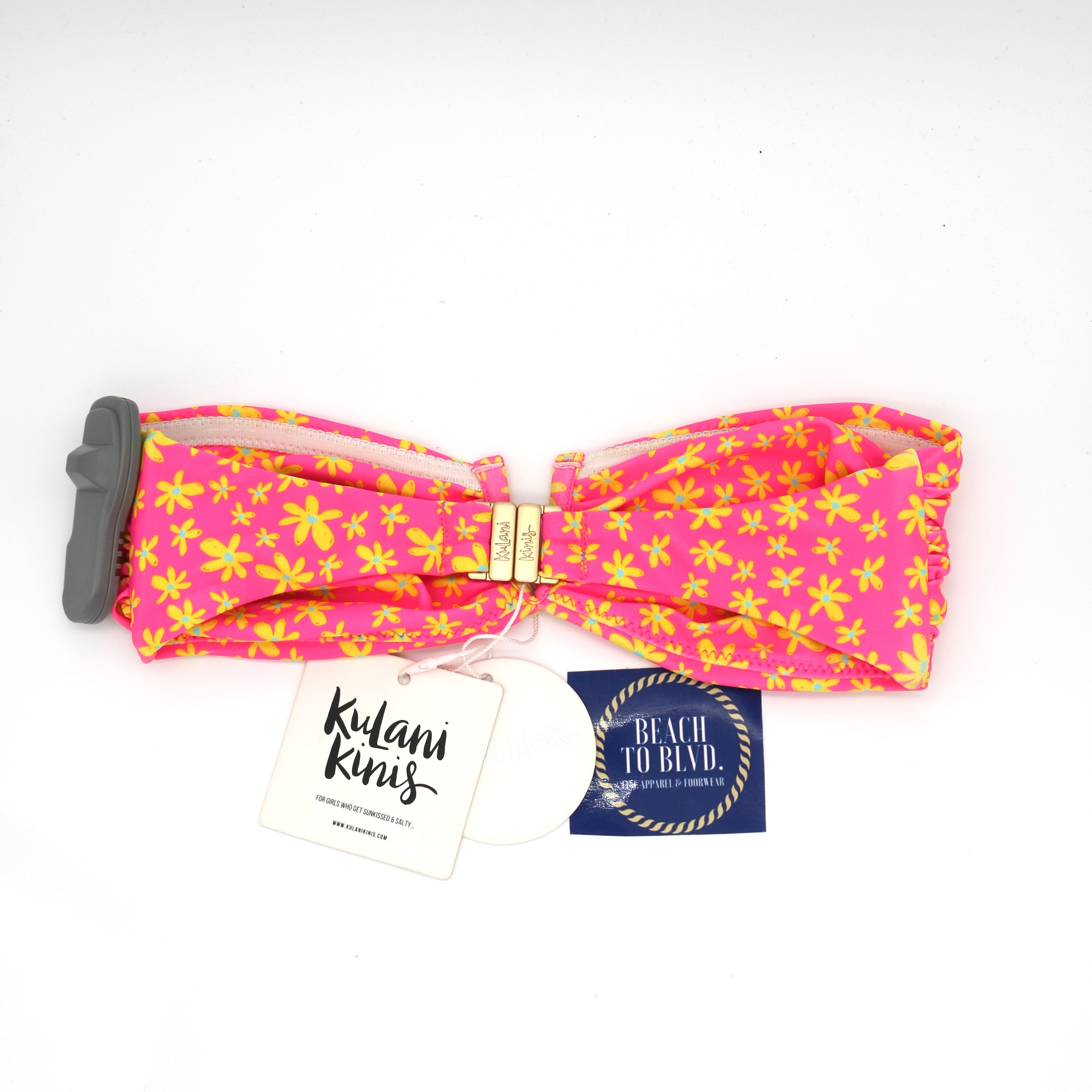 KULANI KINIS V Strapless Bandeau Bikini Top - Berry Blush - BeachToBlvd