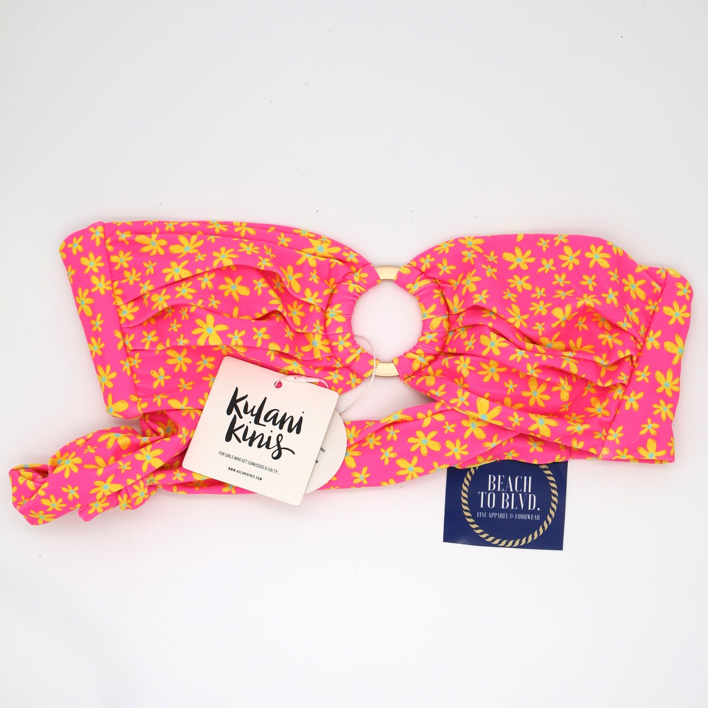 Kulani Kinis Strapless Bandeau Bikini Top - Berry Blush