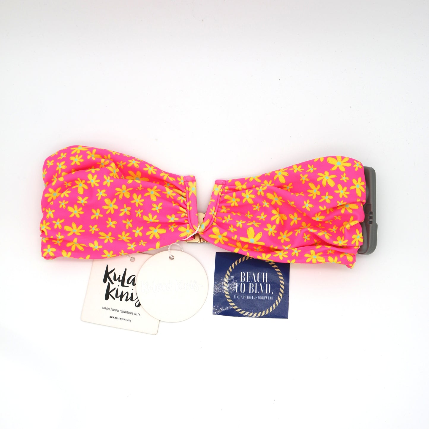 KULANI KINIS V Strapless Bandeau Bikini Top - Berry Blush