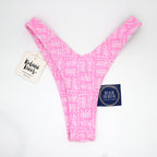 Kulani Kinis Y Cheeky Bikini Bottom- Strawberry Milkshake - BeachToBlvd