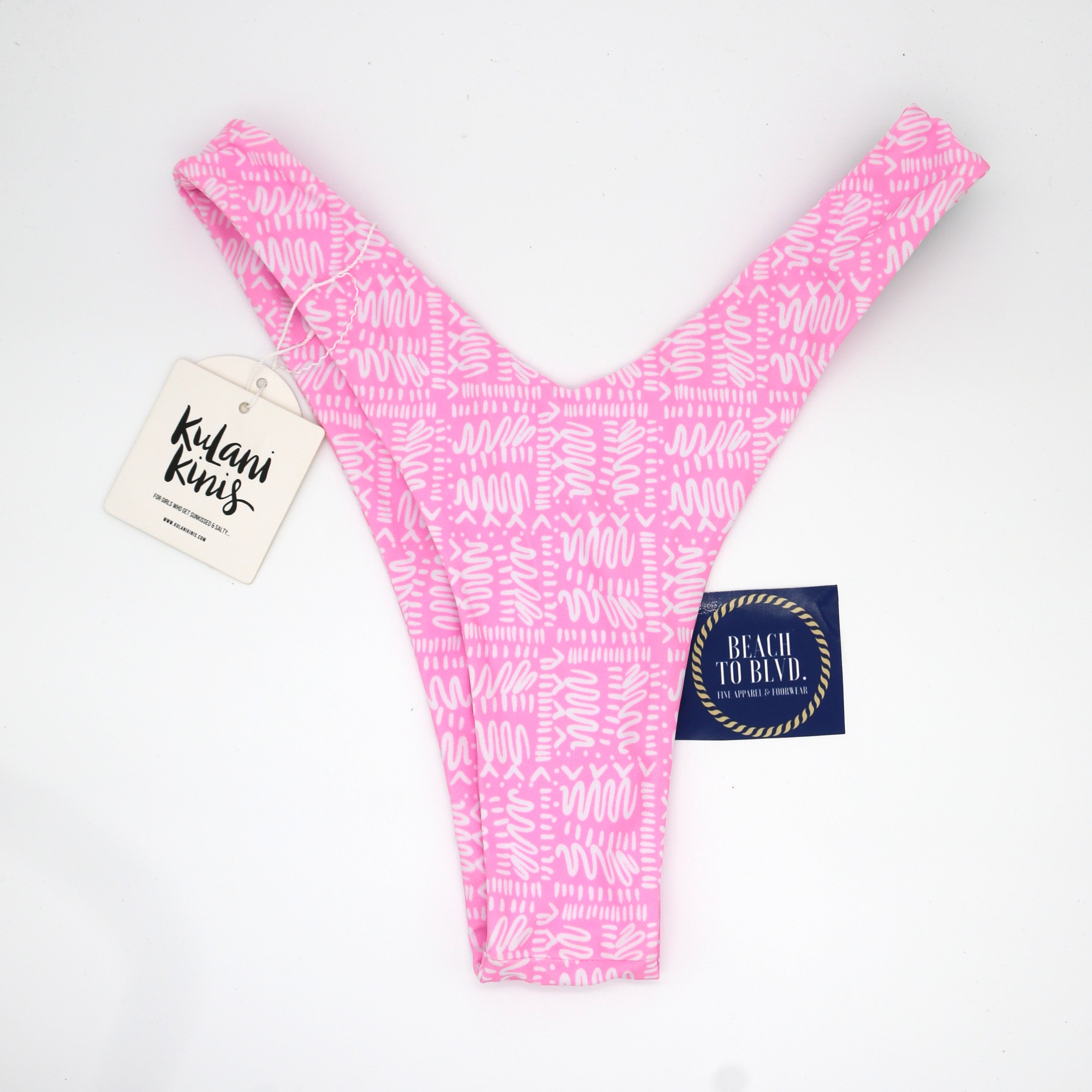 Kulani Kinis Y Cheeky Bikini Bottom- Strawberry Milkshake - BeachToBlvd