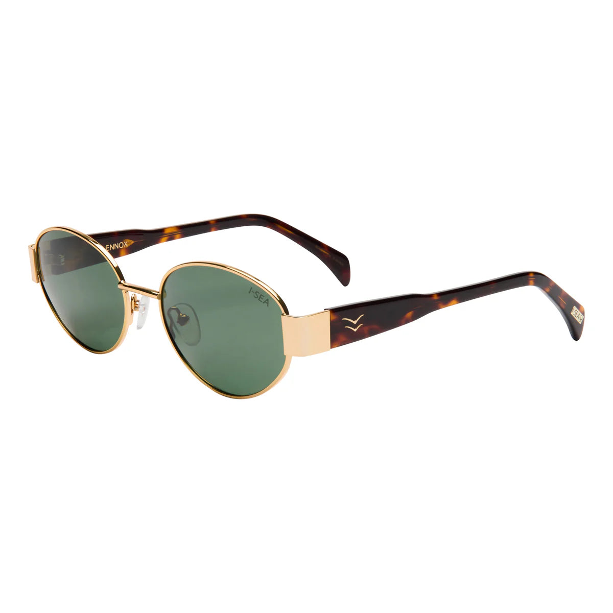 I-SEA Lennox Women's Polarized Sunglasses - Gold Frame/Green Lens