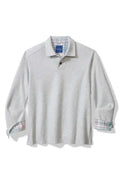 Tommy Bahama Las Arias Long Sleeve Polo - LT Grey Heather - BeachToBlvd