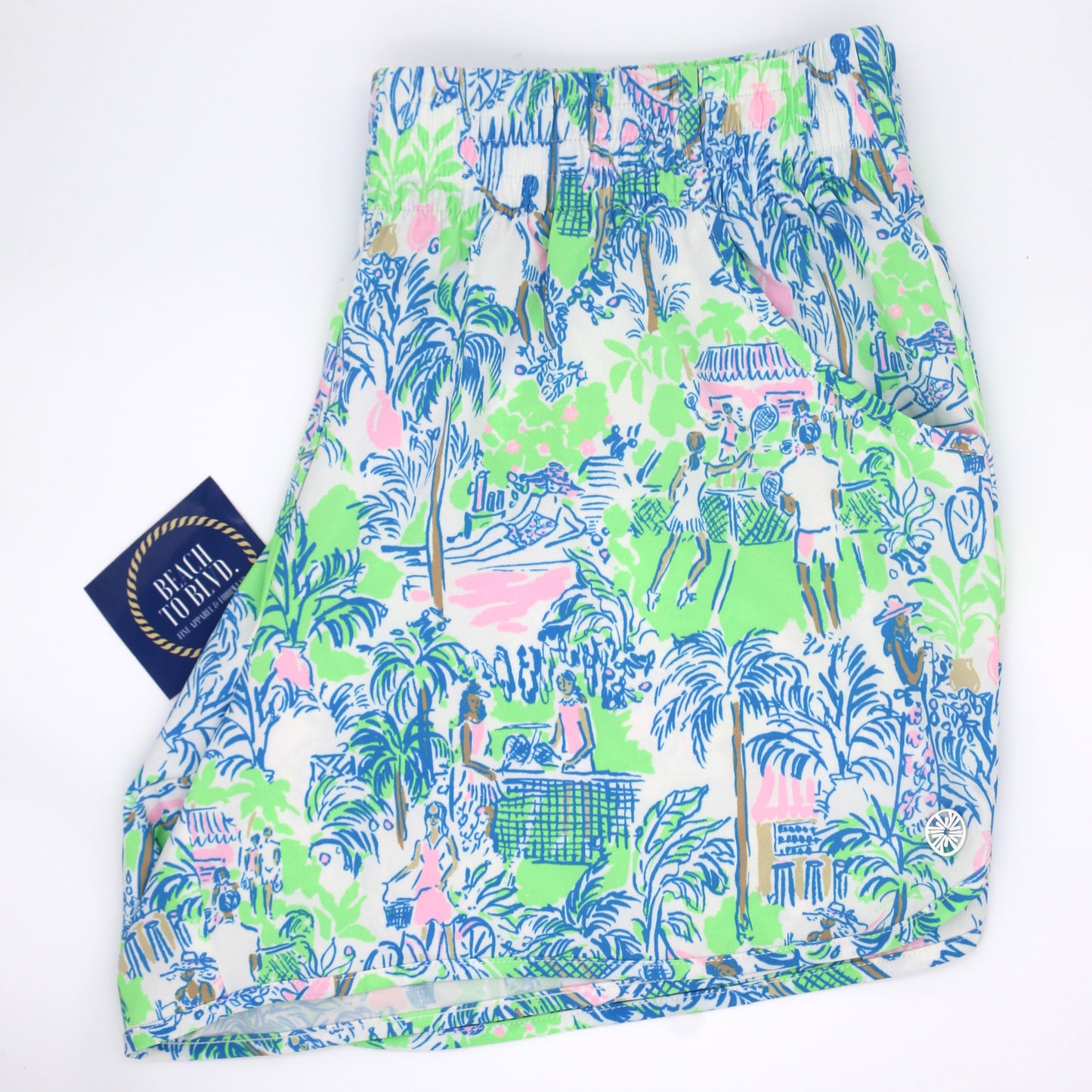 Lilly Pulitzer UPF 50+ Luxletic 4" Backcourt Short - Orb Green