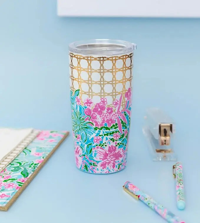 Lilly Pulitzer Stainless Steel Tumbler 20 oz, Leaf It Wild