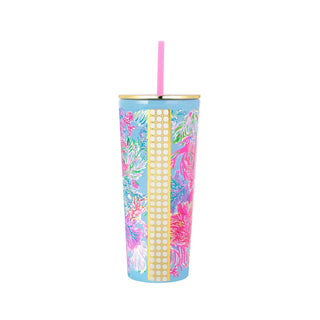 Lilly Pulitzer Tumbler with Straw 24 oz, Cay To My Heart - BeachToBlvd
