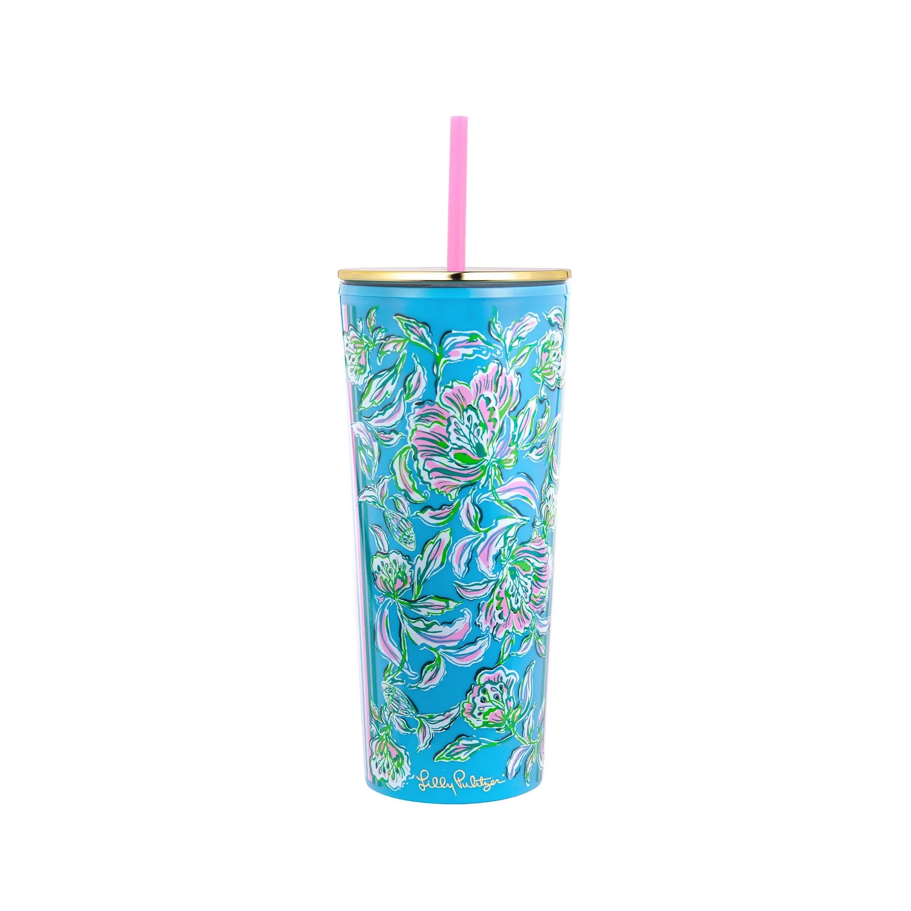 Lilly Pulitzer Tumbler with Straw 24 oz, Chick Magnet - BeachToBlvd