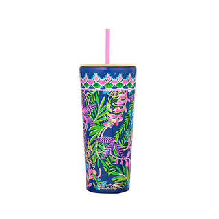 Lilly Pulitzer Tumbler with Straw 24 oz, How You Like Me Prowl - BeachToBlvd