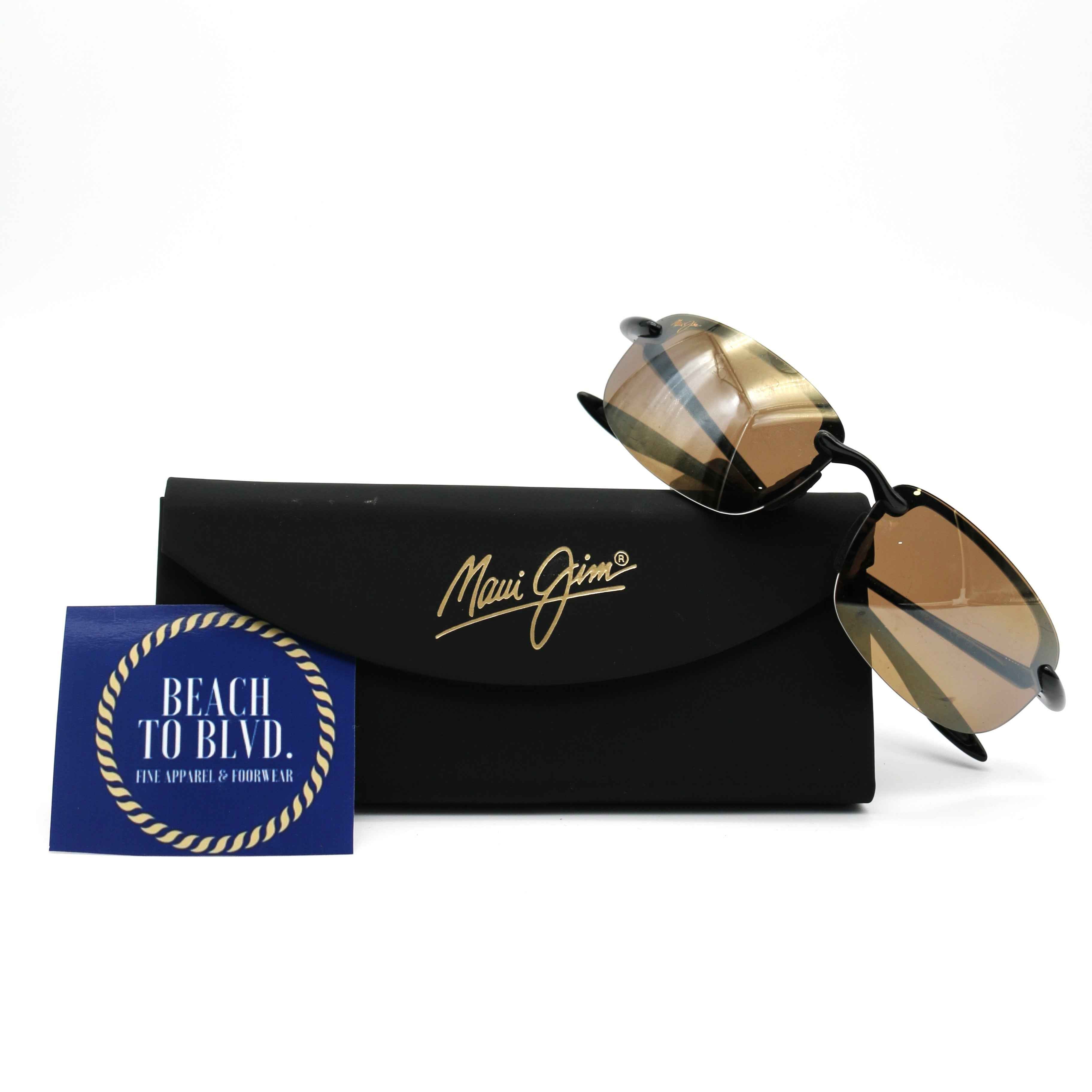 Maui Jim Sunglasses Hookipa - Gloss Black Frame w\ Bronze Lens