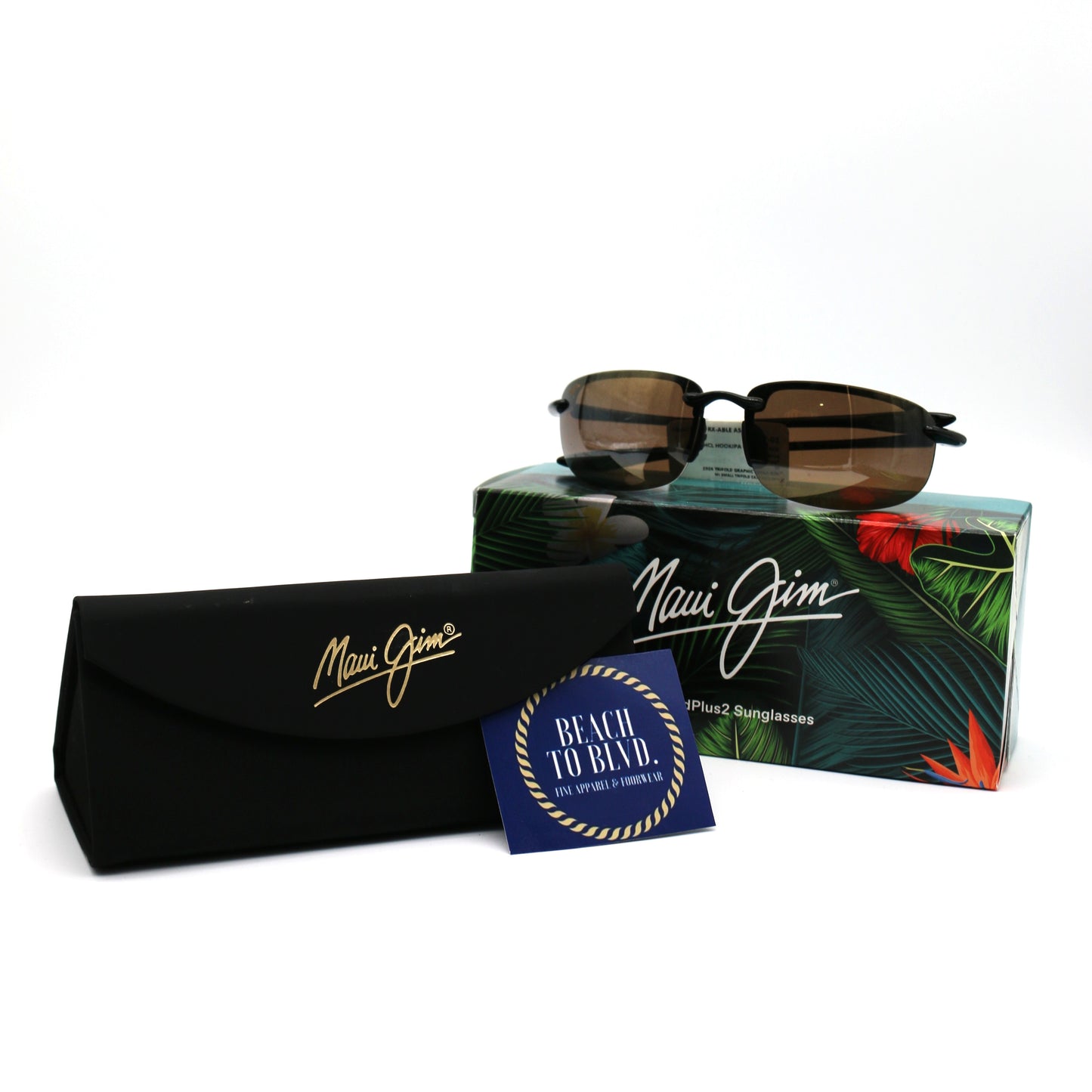 Maui Jim Sunglasses Hookipa - Gloss Black Frame w\ Bronze Lens