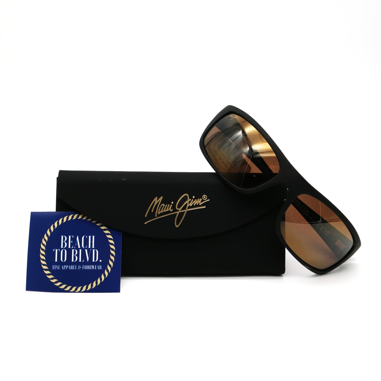 Maui Jim Sunglasses Peahi - Matte Black Frame w\ Bronze Lens