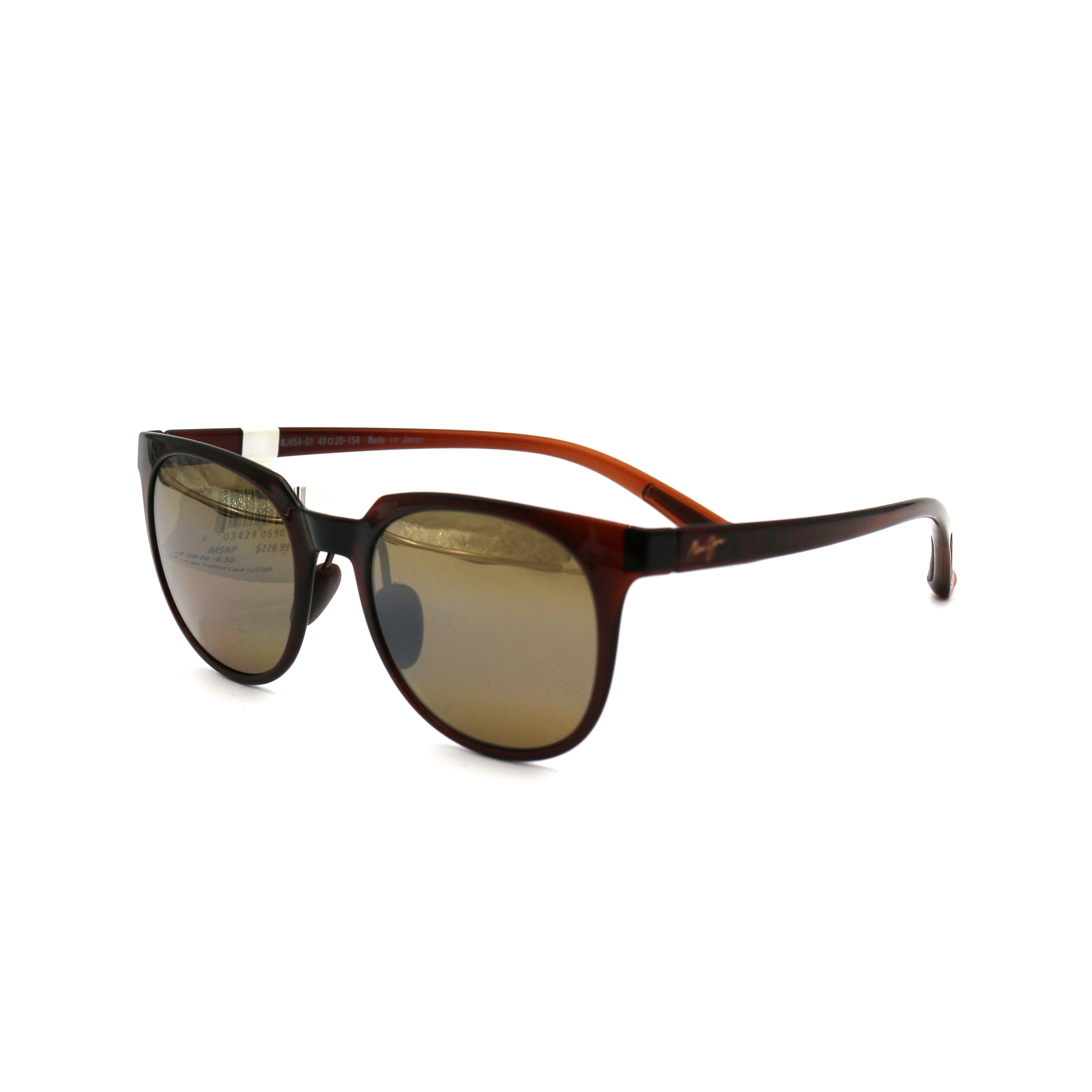 Maui Jim Sunglasses Wailua - Translucent Rootbeer Frame w\ Bronze Lens - BeachToBlvd
